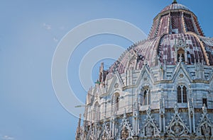 The Baptistery of St. John in Piazza dei Miracoli in Pisa