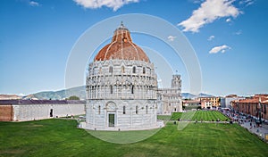 The Baptistery of St. John in Piazza dei Miracoli in Pisa