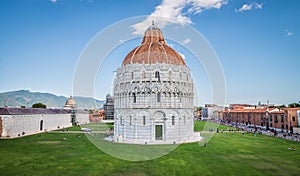 The Baptistery of St. John in Piazza dei Miracoli in Pisa