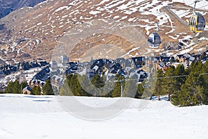 Baqueira Beret in Lerida Catalonia ski spot resort in Aran Valley