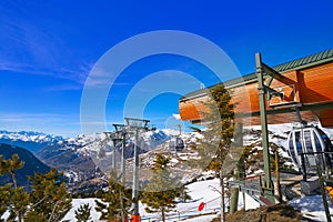 Baqueira Beret in Lerida Catalonia ski spot resort in Aran Valley