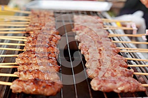 Bar-B-Q or BBQ grill of meat