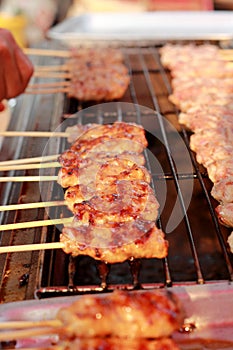 Bar-B-Q or BBQ grill of meat