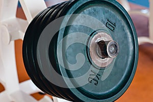 Bar-bells in the gym