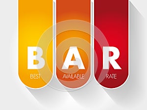 BAR - Best Available Rate acronym