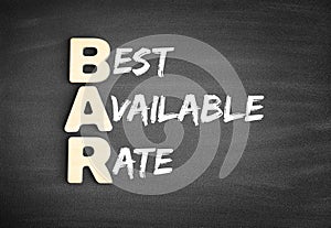 BAR - Best Available Rate acronym on blackboard