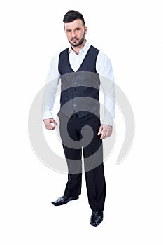 Bar bouncer arm cross over a white background