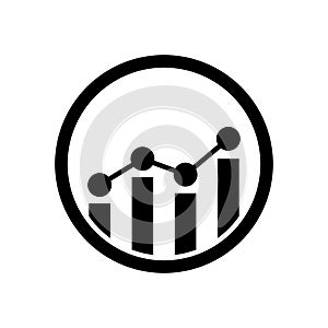 Bar chart Analytics vector icon