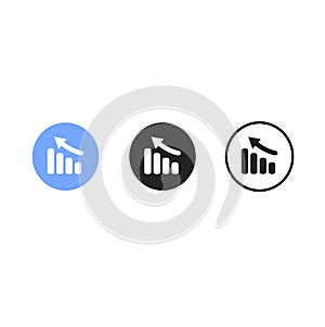 Bar chart, business graph, business growth, graph icon