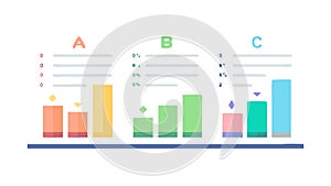 Bar Chart Comparison, Data Analysis, vector design Generative AI