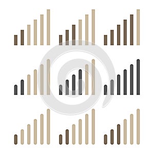 Bar chart diagram. Statistical column graph. Vector data visualization. Business analytics display.