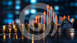 The bar chart display presents a visualization of financial investment options