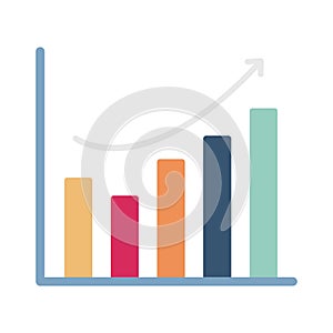 bar chart flat vector icon which can easily modify or edit
