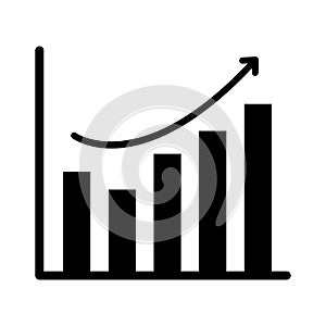 bar chart flat vector icon which can easily modify or edit