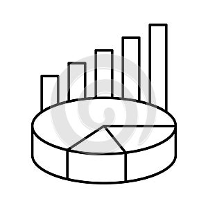 Bar chart flat vector icon which can easily modify or edit