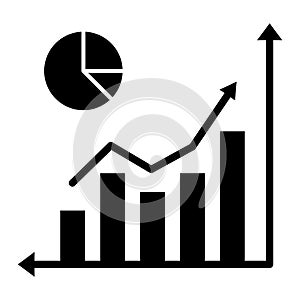 Bar Chart  Glyph Style vector icon which can easily modify or edit