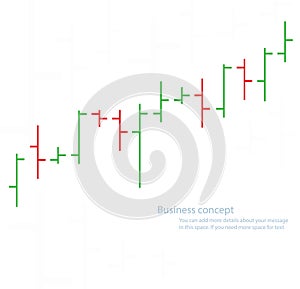 Bar chart graph background, concept of stock exchange vector illustration