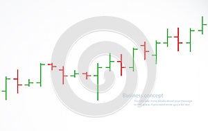 Bar chart graph background, concept of stock exchange vector illustration