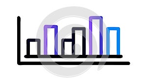 Bar Chart Graph Data Analysis Vector Icon, vector design Generative AI