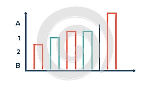 Bar Chart Graph Icon for Data and Statistics, vector design Generative AI