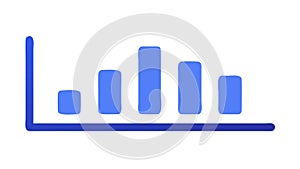 Bar Chart Graph Statistics Icon for Data Analysis Report, vector design Generative AI