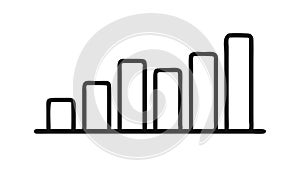 Bar Chart Icon, Data Analysis and Growth Symbol, vector design Generative AI