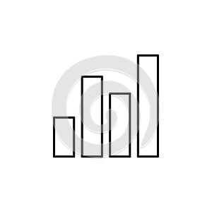bar chart icon. Element of simple web icon. Thin line icon for website design and development, app development. Premium icon