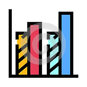 Bar chart icon showing data analysis and statistics