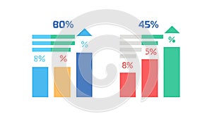 Bar Chart Infographic for Data Comparison & Trends, vector design Generative AI
