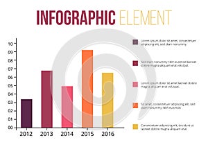 Bar Chart information infographic element