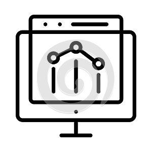 Bar chart Isolated Vector icon which can easily modify or edit