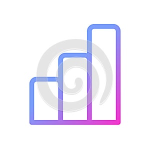 Bar chart pixel perfect gradient linear ui icon