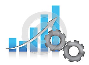 Bar chart production illustration design