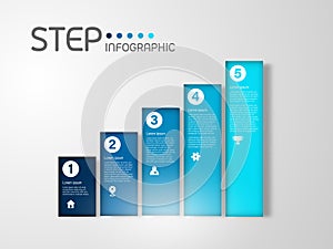 Bar chart shape elements with steps,road map,options,graph,milestone,processes or workflow.Business data visualization.Creative st
