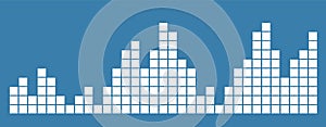Bar chart steps diagram. Data graph chart steps, squares, vector