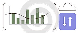 Data Analysis with Bar Chart and Cloud Technology for Synchronization