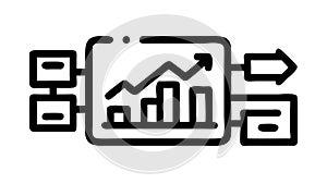 Bar chart with up arrows, representing growth and data analysis , vector design Generative AI