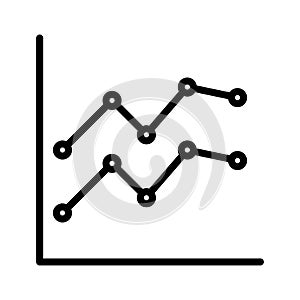 Bar chart Vector icon which can easily modify or edit