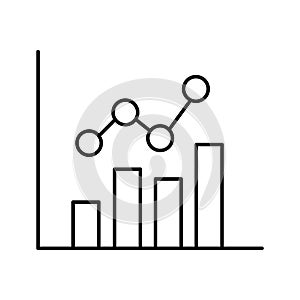 Bar chart Vector icon which can easily modify or edit