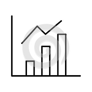 Bar chart Vector icon which can easily modify or edit