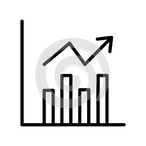 Bar chart Vector icon which can easily modify or edit