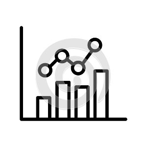 Bar chart Vector icon which can easily modify or edit