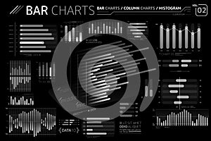 Bar Charts, Column Charts and Histograms Infographic Elements
