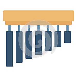 Bar chimes, bar instrument  Line Style vector icon which can easily modify or edit