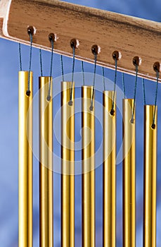 Bar chimes on a blue background