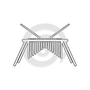 bar chimes icon. Element of zoo for mobile concept and web apps icon. Outline, thin line icon for website design and development,