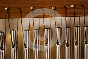 Bar chimes with steel tubes for relaxation and meditation