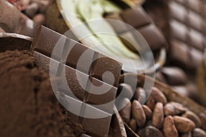 Bar Of Chocolate, Cocoa Beans