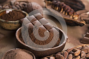 Bar Of Chocolate, Cocoa Beans