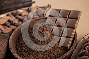 Bar Of Chocolate, Cocoa Beans